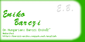 eniko barczi business card